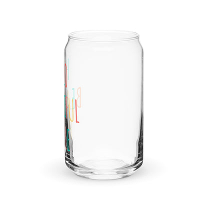 Hello Beautiful People- Can-shaped glass