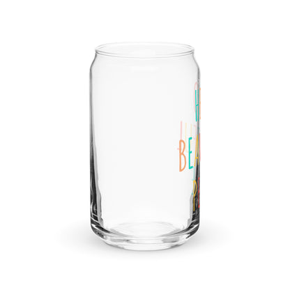 Hello Beautiful People- Can-shaped glass