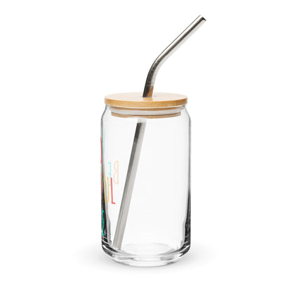 Hello Beautiful People- Can-shaped glass