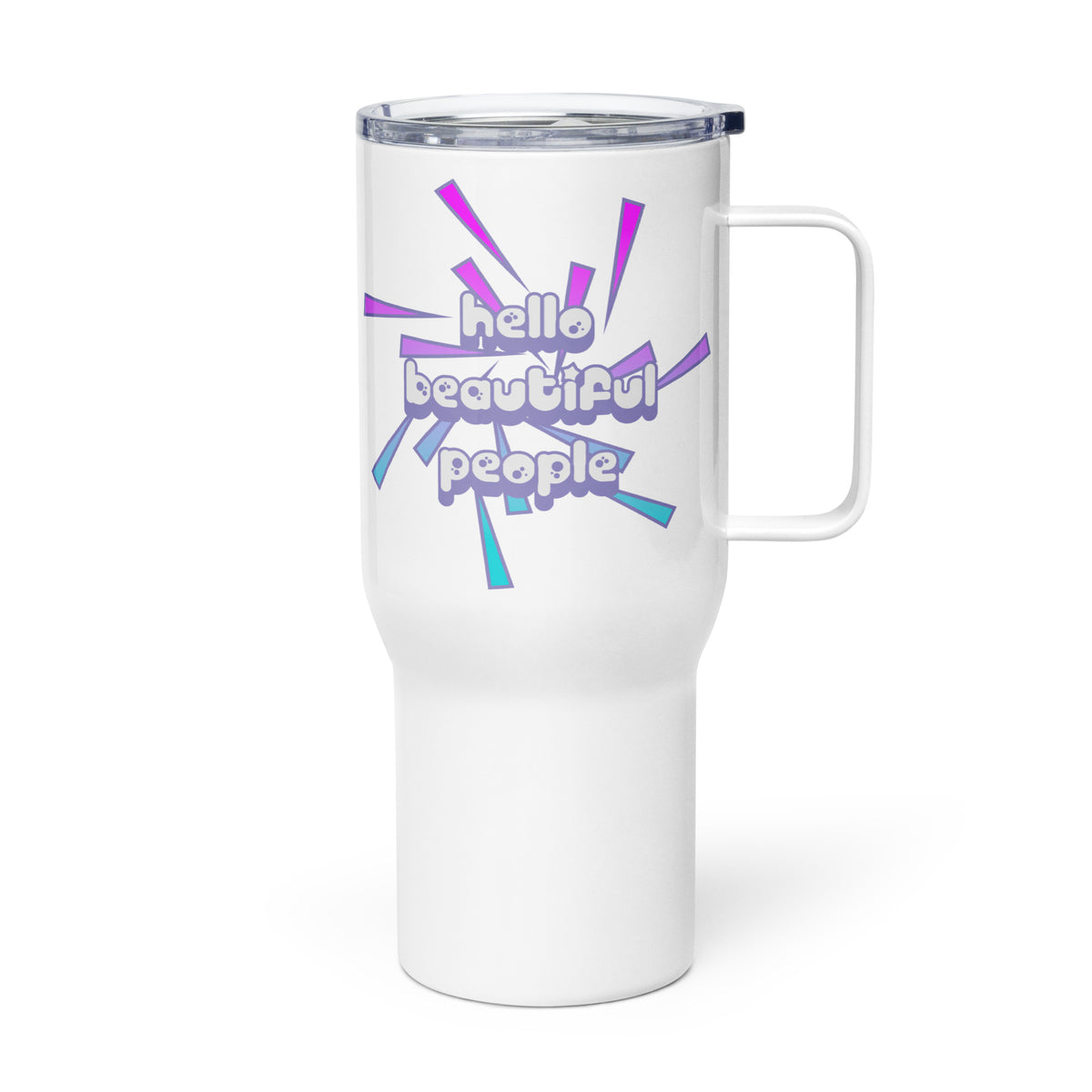 Travel mug - Hello Beautiful People 90's Vibe