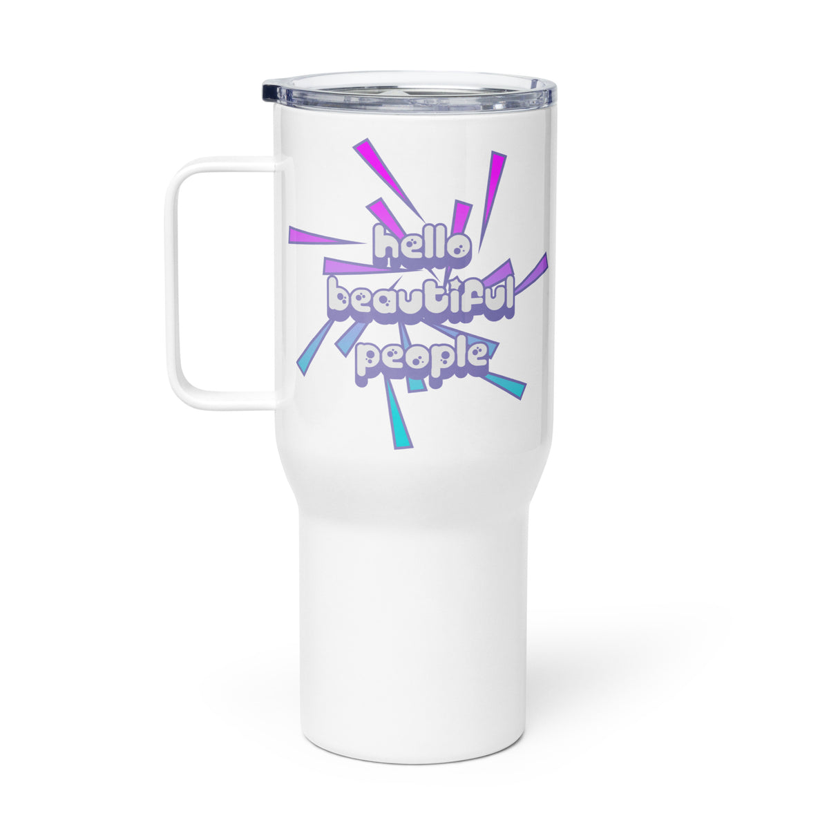 Travel mug - Hello Beautiful People 90's Vibe